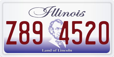 IL license plate Z894520