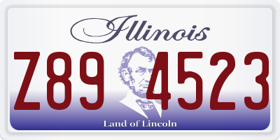 IL license plate Z894523
