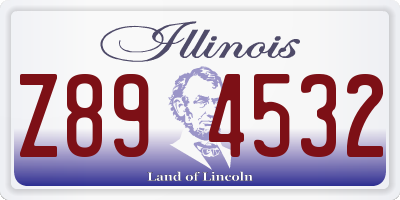 IL license plate Z894532