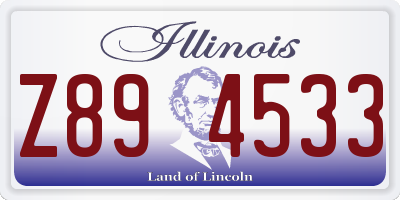 IL license plate Z894533