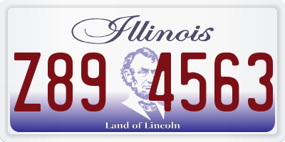 IL license plate Z894563