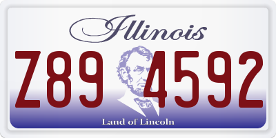 IL license plate Z894592