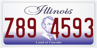 IL license plate Z894593