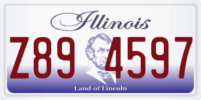 IL license plate Z894597