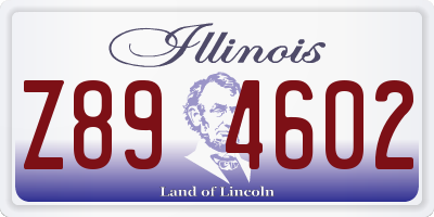IL license plate Z894602