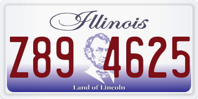 IL license plate Z894625