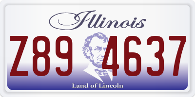 IL license plate Z894637