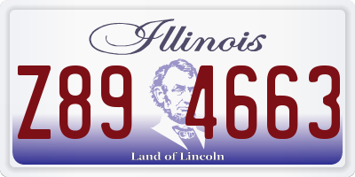 IL license plate Z894663
