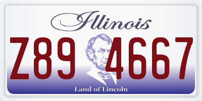 IL license plate Z894667