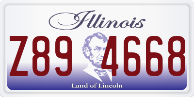 IL license plate Z894668