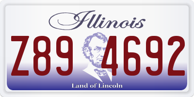 IL license plate Z894692