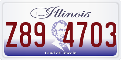 IL license plate Z894703