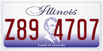 IL license plate Z894707