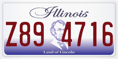 IL license plate Z894716
