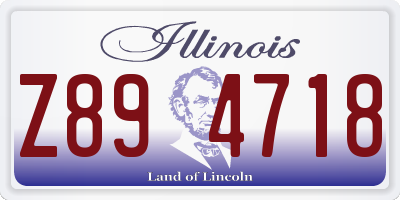 IL license plate Z894718