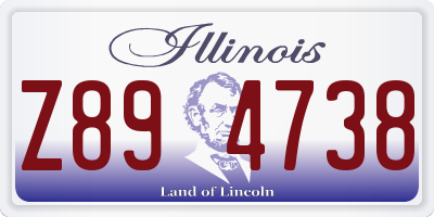 IL license plate Z894738