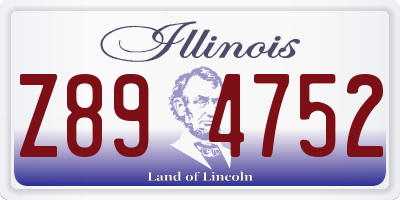 IL license plate Z894752