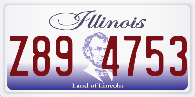 IL license plate Z894753