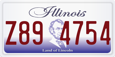 IL license plate Z894754