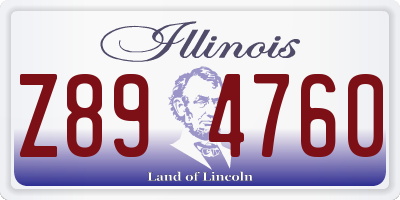 IL license plate Z894760