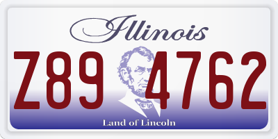 IL license plate Z894762