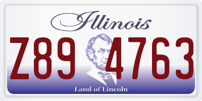 IL license plate Z894763