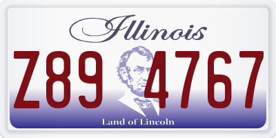 IL license plate Z894767