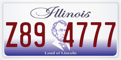 IL license plate Z894777