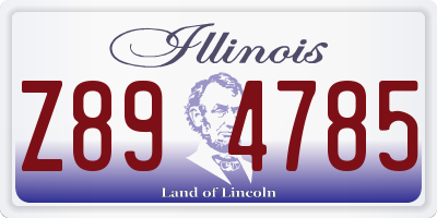 IL license plate Z894785