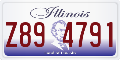 IL license plate Z894791