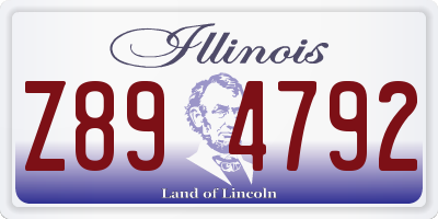IL license plate Z894792