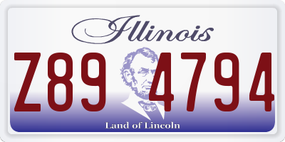 IL license plate Z894794