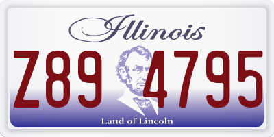 IL license plate Z894795