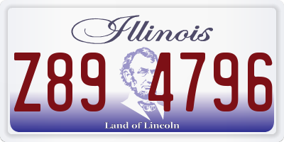 IL license plate Z894796