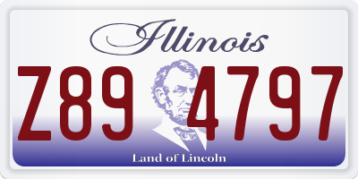 IL license plate Z894797