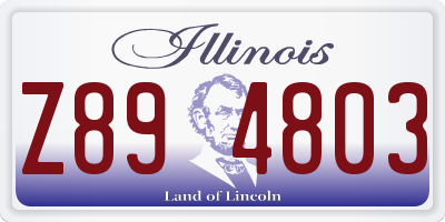 IL license plate Z894803