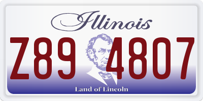 IL license plate Z894807