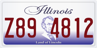 IL license plate Z894812