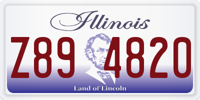 IL license plate Z894820