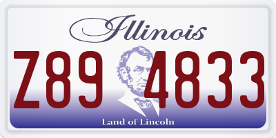 IL license plate Z894833