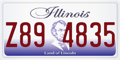 IL license plate Z894835
