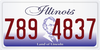 IL license plate Z894837