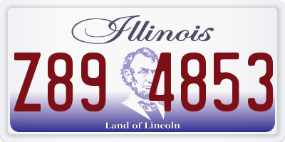 IL license plate Z894853