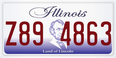 IL license plate Z894863