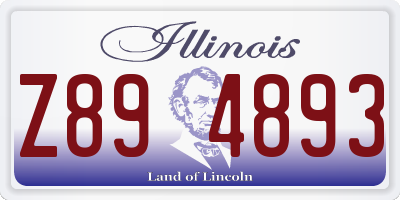 IL license plate Z894893