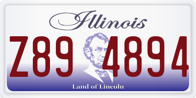 IL license plate Z894894