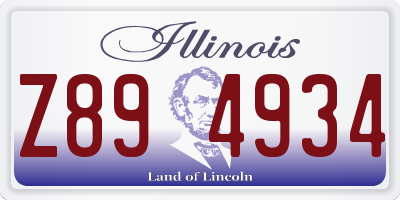IL license plate Z894934