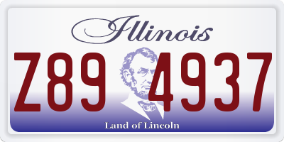 IL license plate Z894937