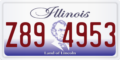 IL license plate Z894953