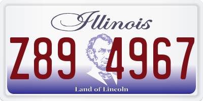 IL license plate Z894967
